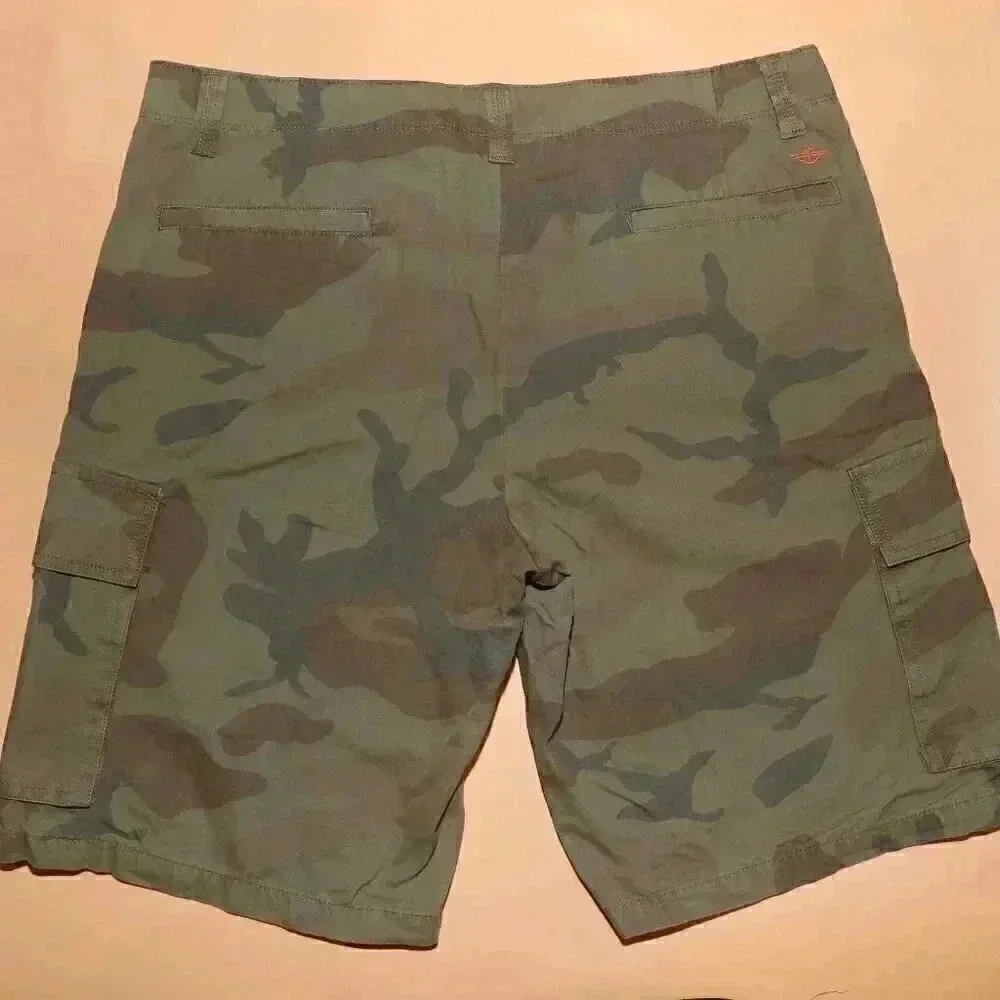 Dockers Men's Cargo Shorts Men Size 36 Camouflage 100% Cotton‎ Casual Outdoor